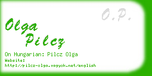 olga pilcz business card